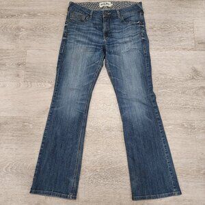 Ariat REAL Denim Perfect Rise Leila Boot Women's Blue Zipper Fly Jeans